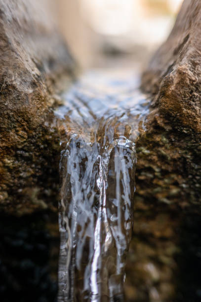 Home water falling to the bottom of the pond